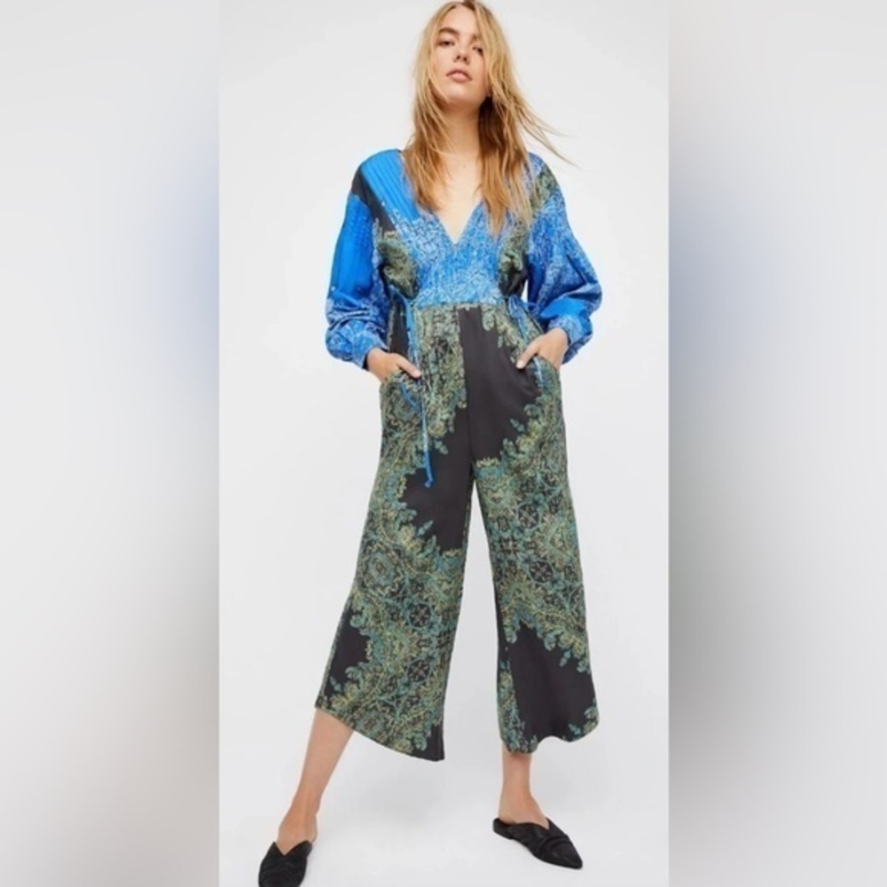 NWOT Free People Blooming Fields Jumpsuit